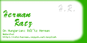 herman ratz business card